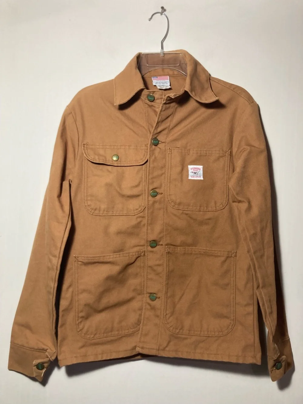 Pointer Brand Brown Duck Chore Coat Lightweight Duck Canvas USA Made Size XSmall - Picture 2 of 16